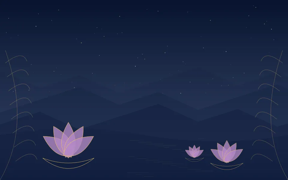 lotus garden night